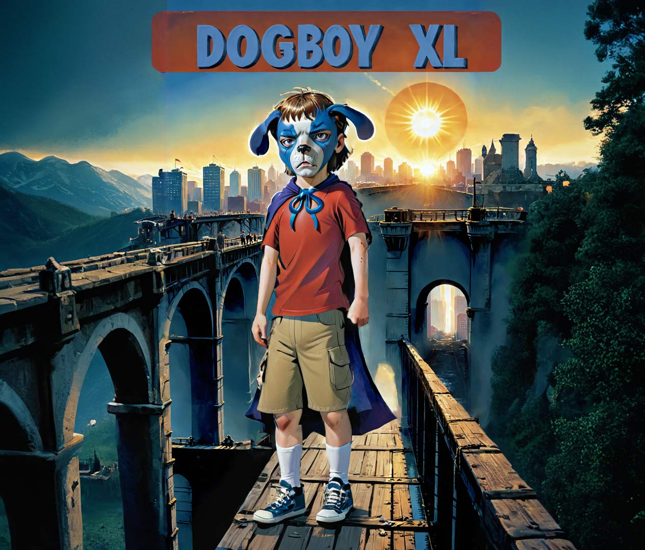 Dogboy, also known as Bronson Black, is Colta City’s 13-year-old guardian in the shadows. He's also the lead character of the hit cartoon show Dogboy Adventures, featured in the Everly Heights story Fanboy.