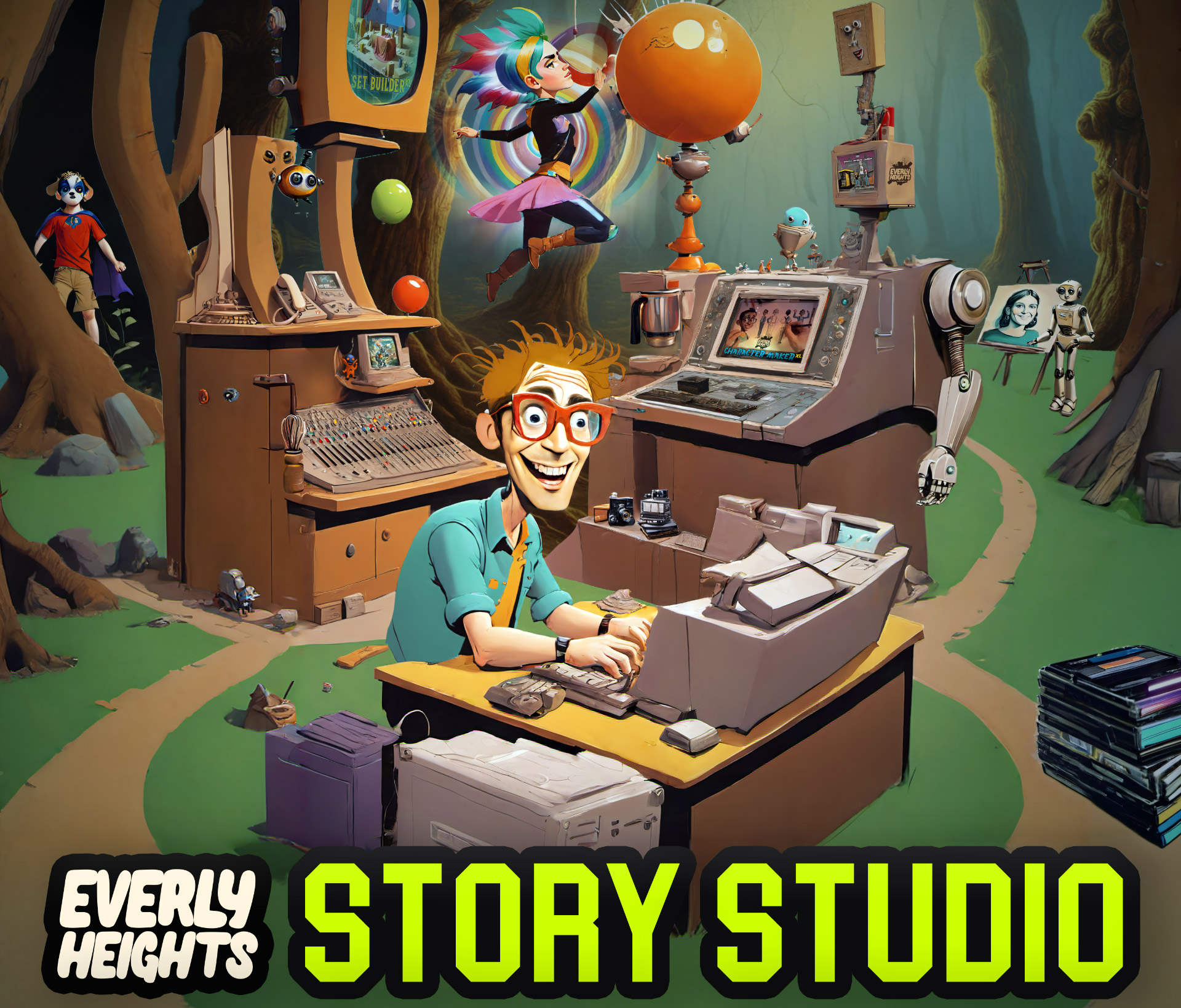 Everly Heights Story Studio SDXL Checkpoint - Create characters, props, scenes, and more in the Everly Heights Style